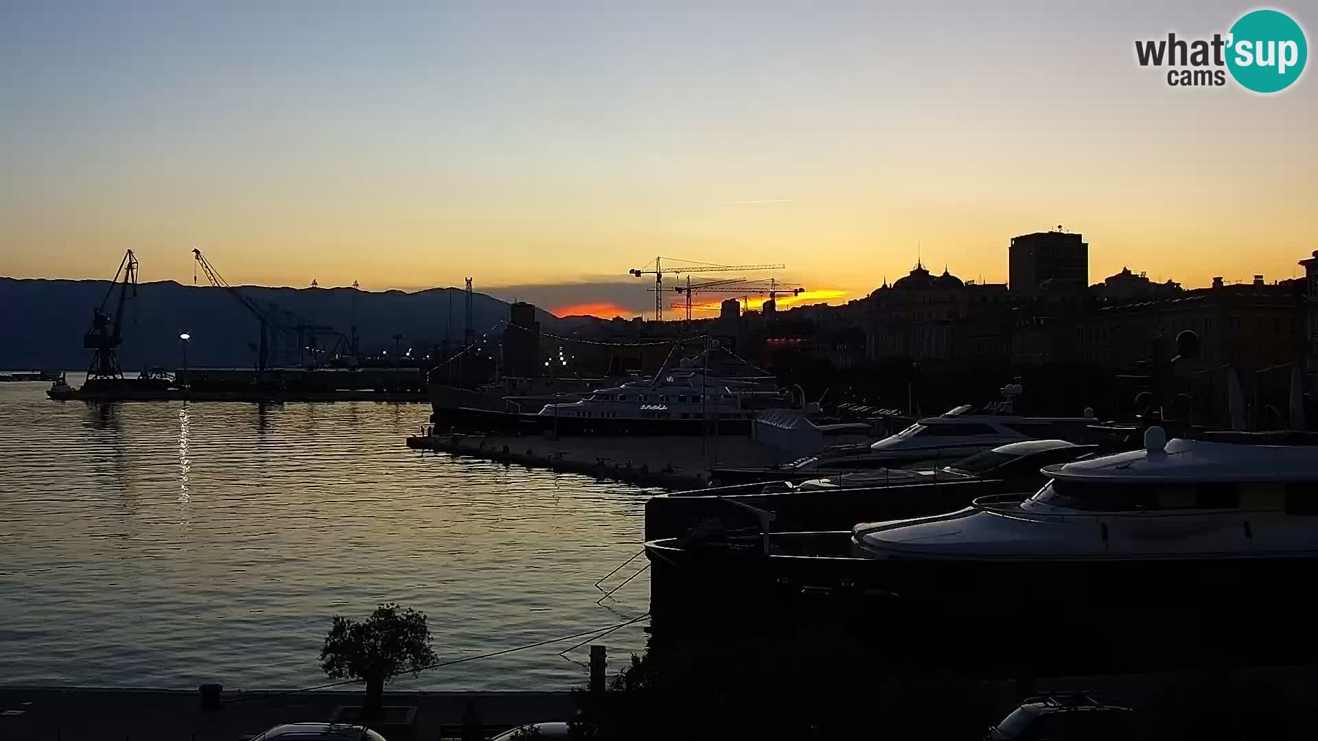 Die Riva und Marina in Rijeka – Live Webcam Kroatien