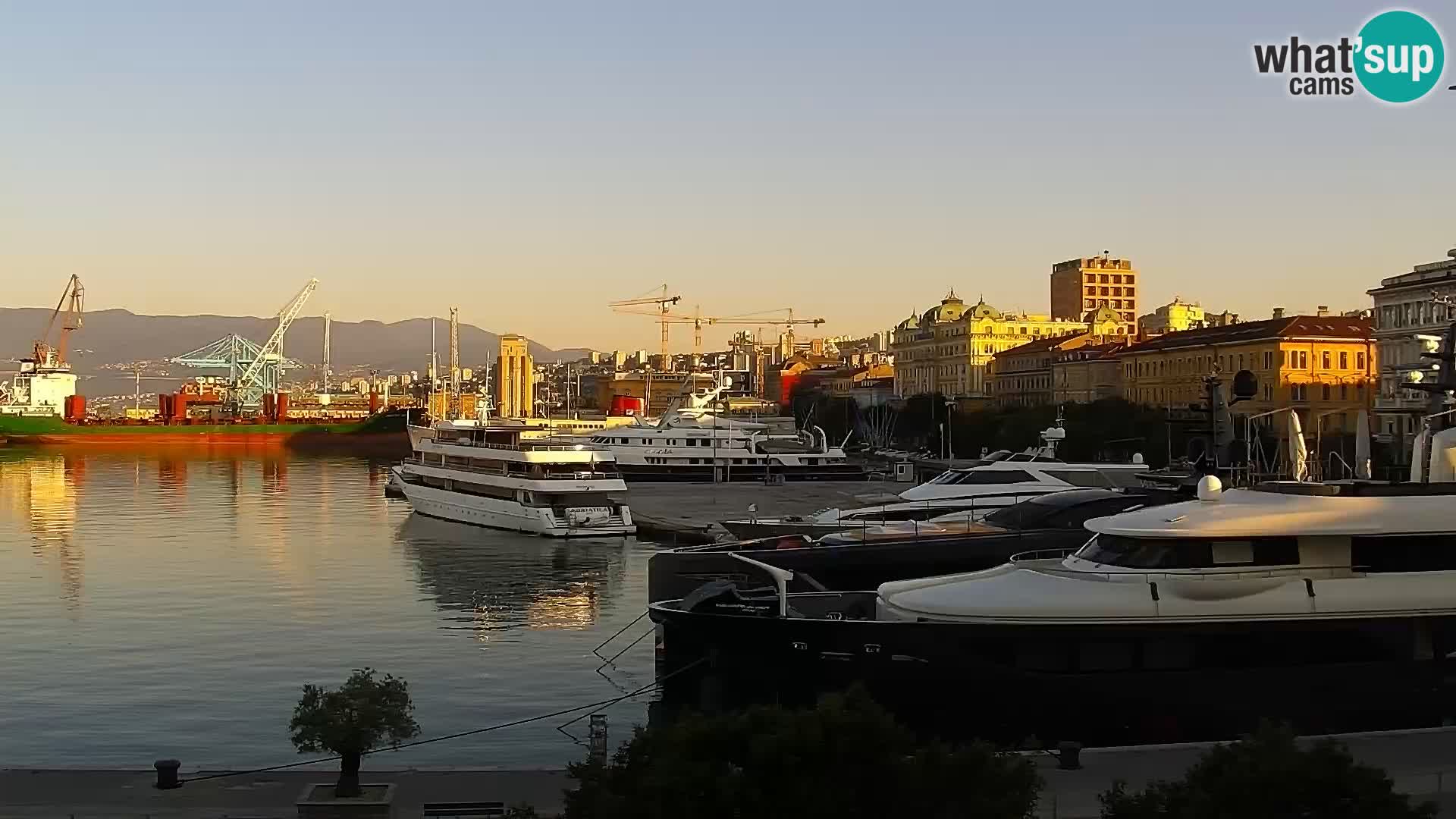 Die Riva und Marina in Rijeka – Live Webcam Kroatien