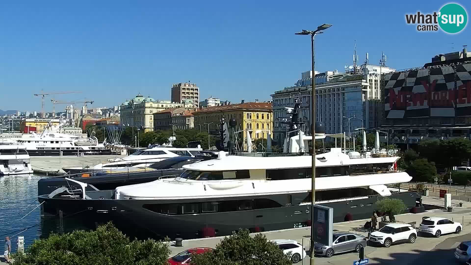 The Riva and Marina in Rijeka  – Live Webcam Croatia