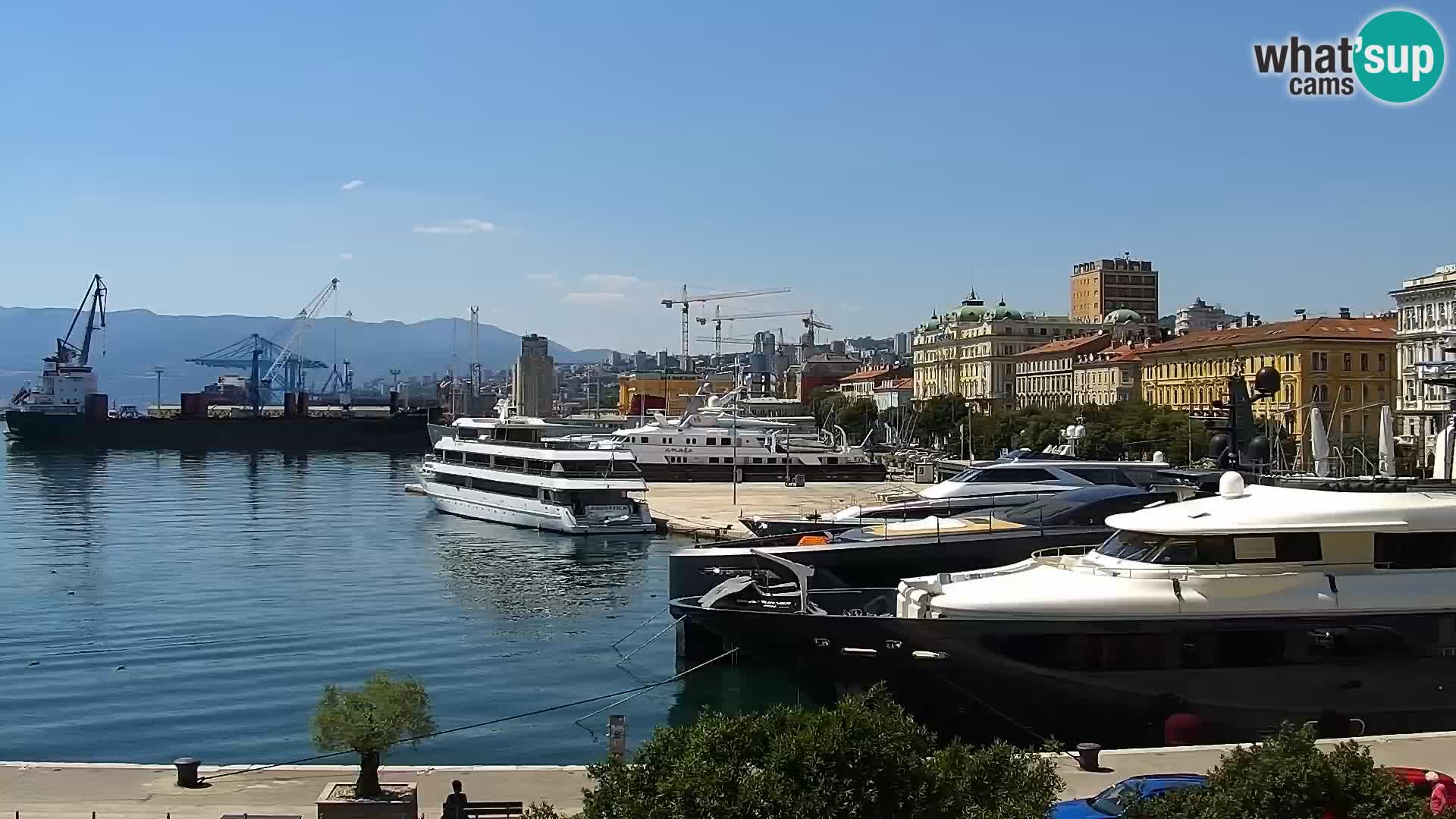 Die Riva und Marina in Rijeka – Live Webcam Kroatien
