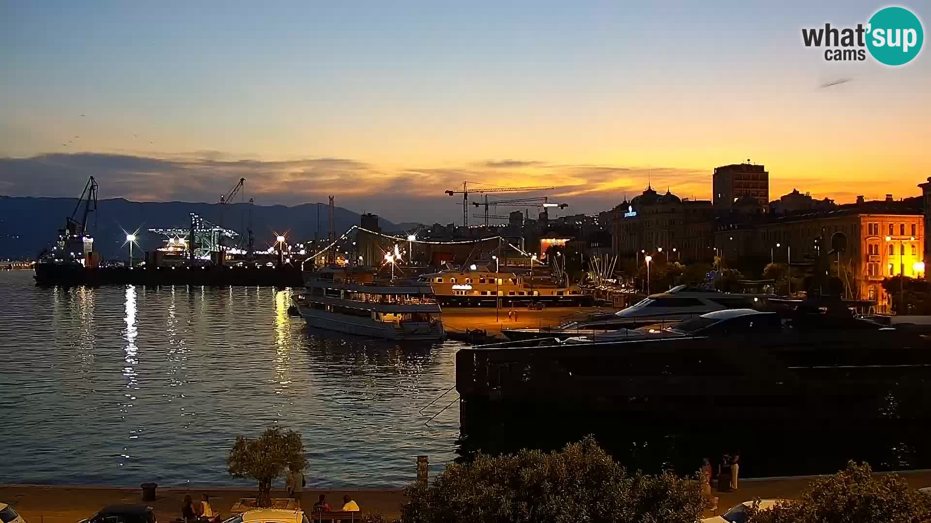 La Riva e la Marina a Rijeka (Fiume) – Live Webcam Croazia