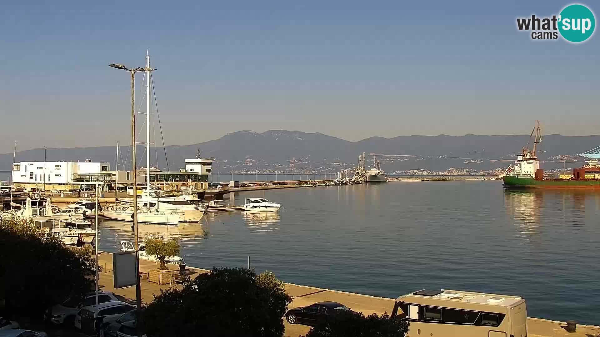 The Riva and Marina in Rijeka  – Live Webcam Croatia