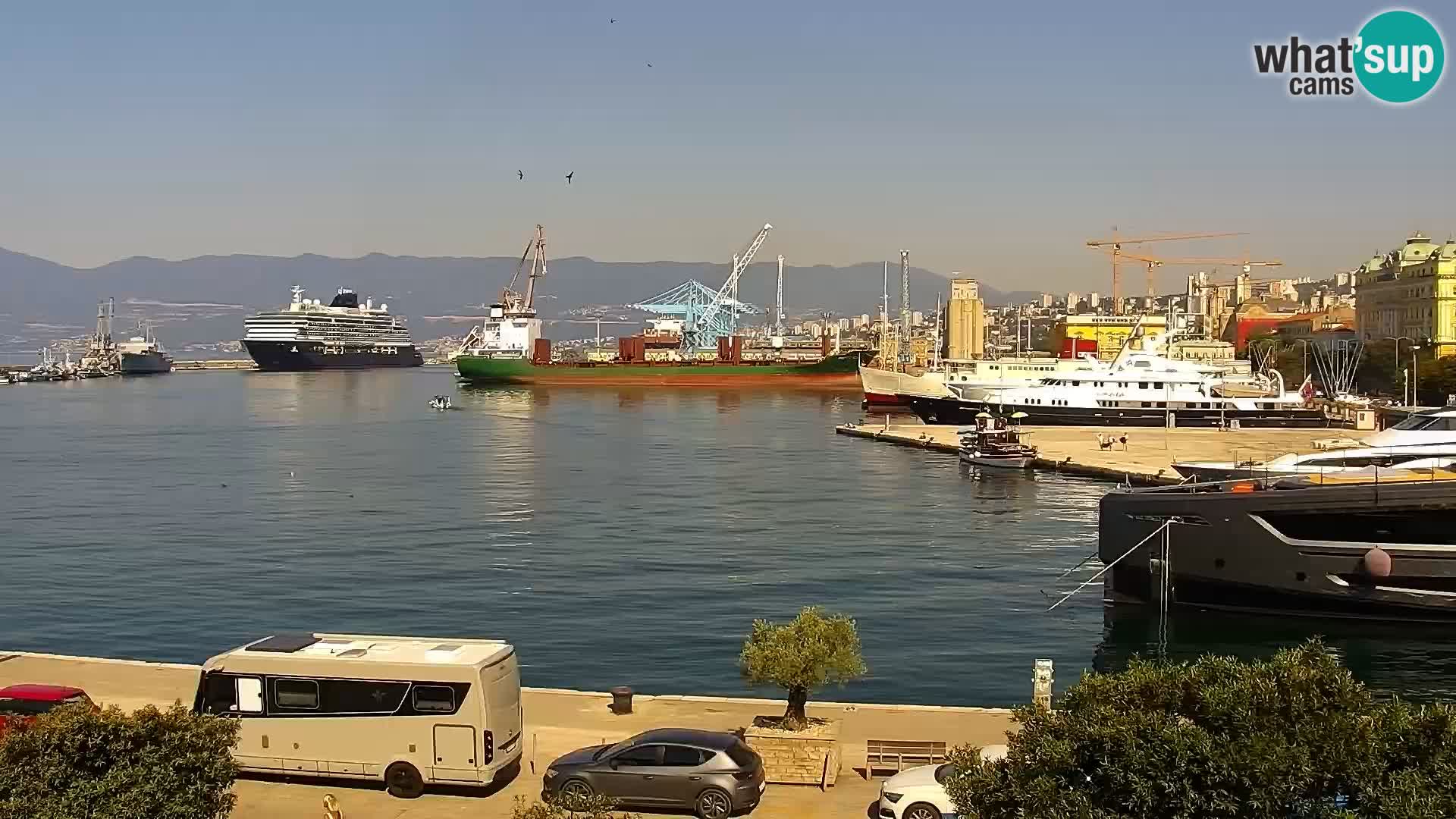The Riva and Marina in Rijeka  – Live Webcam Croatia