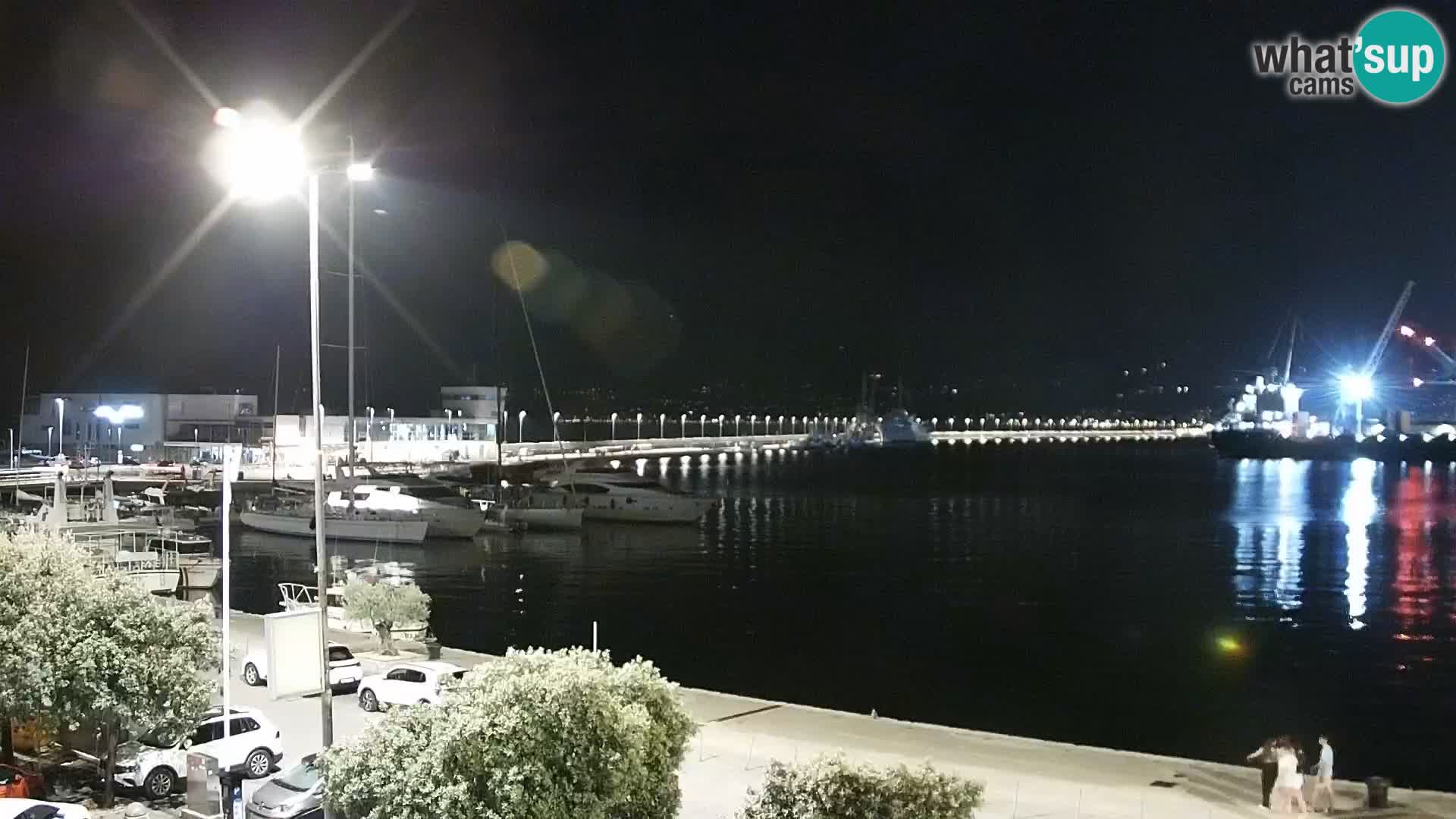 The Riva and Marina in Rijeka  – Live Webcam Croatia