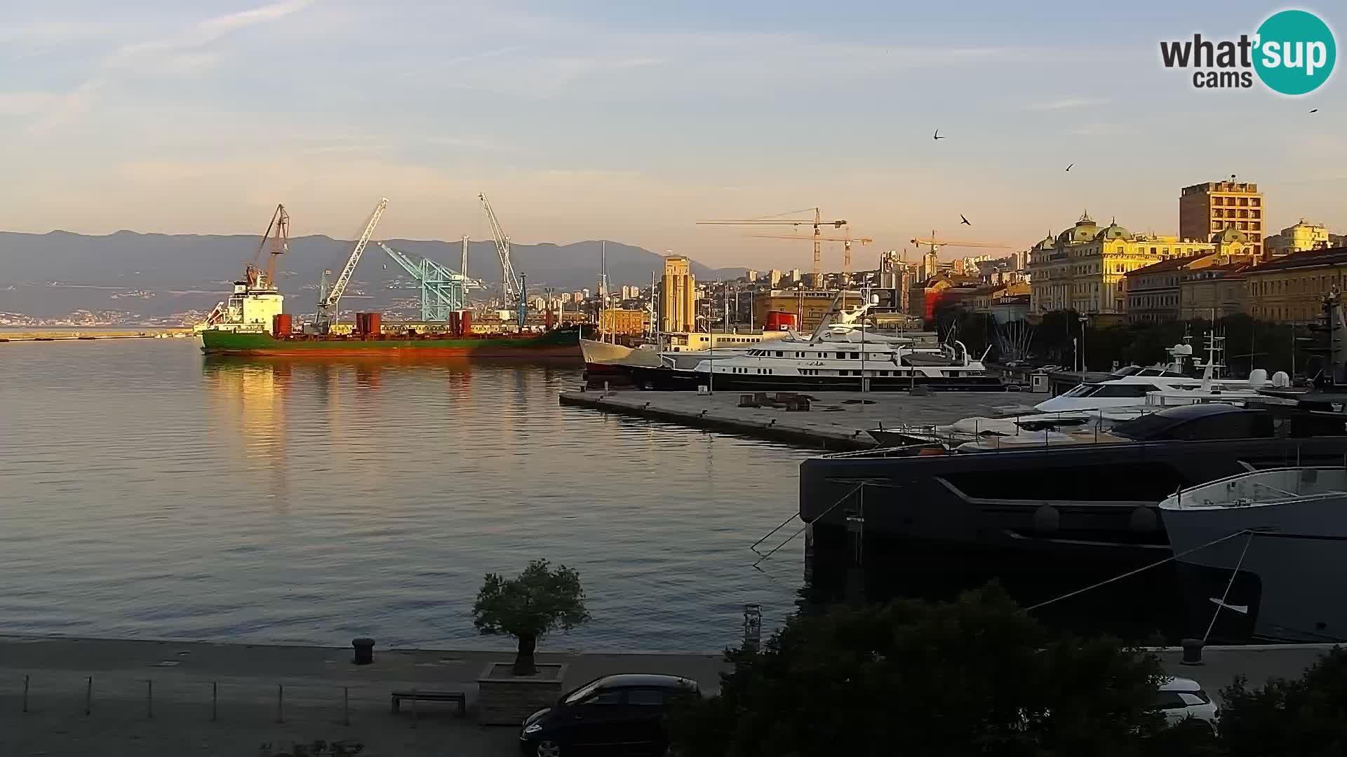 Riva in Marina v Reki – Spletna kamera v živo Hrvaška