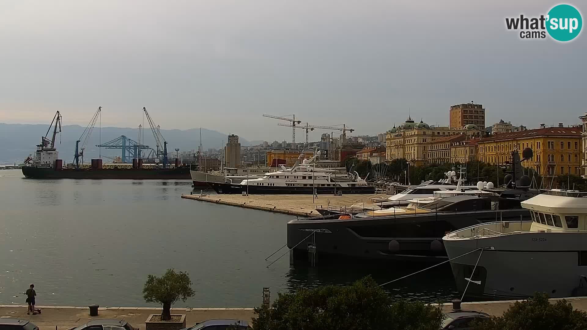 The Riva and Marina in Rijeka  – Live Webcam Croatia