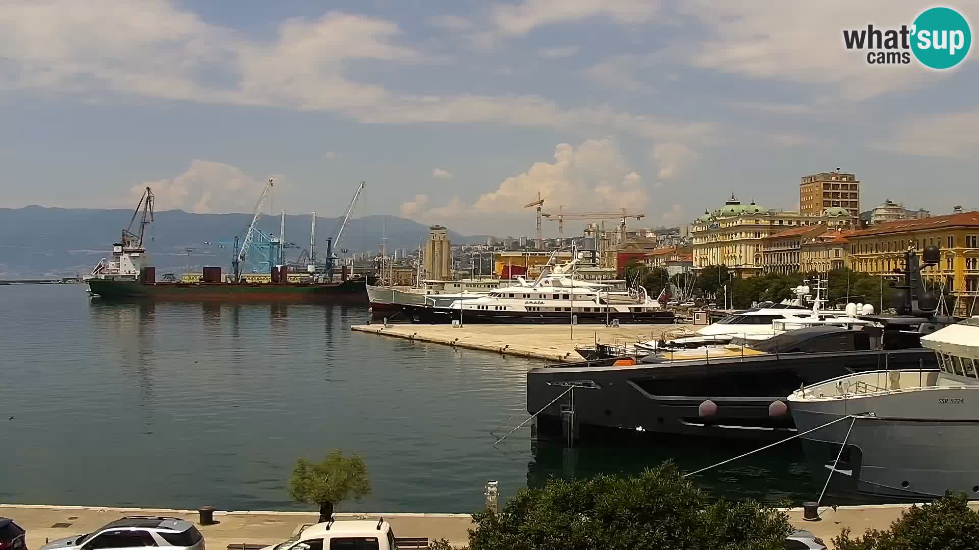 Die Riva und Marina in Rijeka – Live Webcam Kroatien