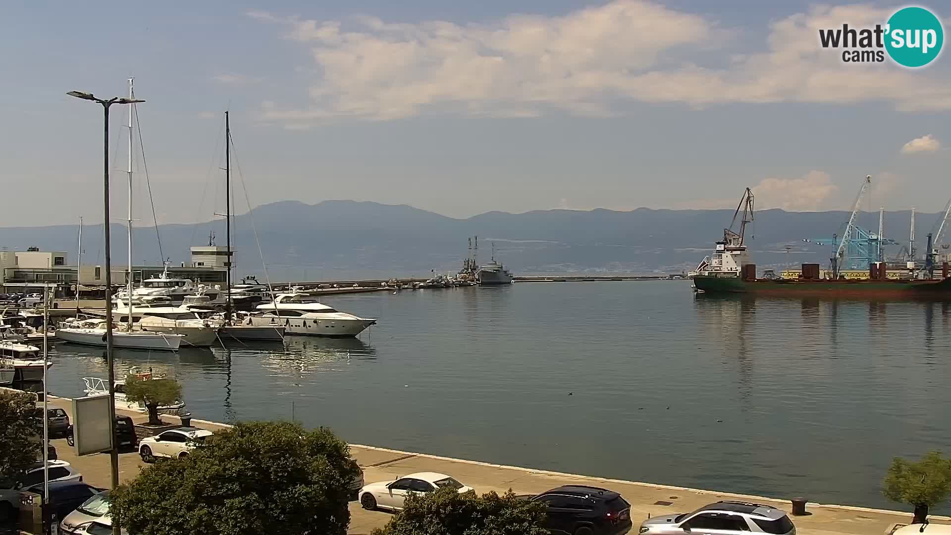 La Riva e la Marina a Rijeka (Fiume) – Live Webcam Croazia