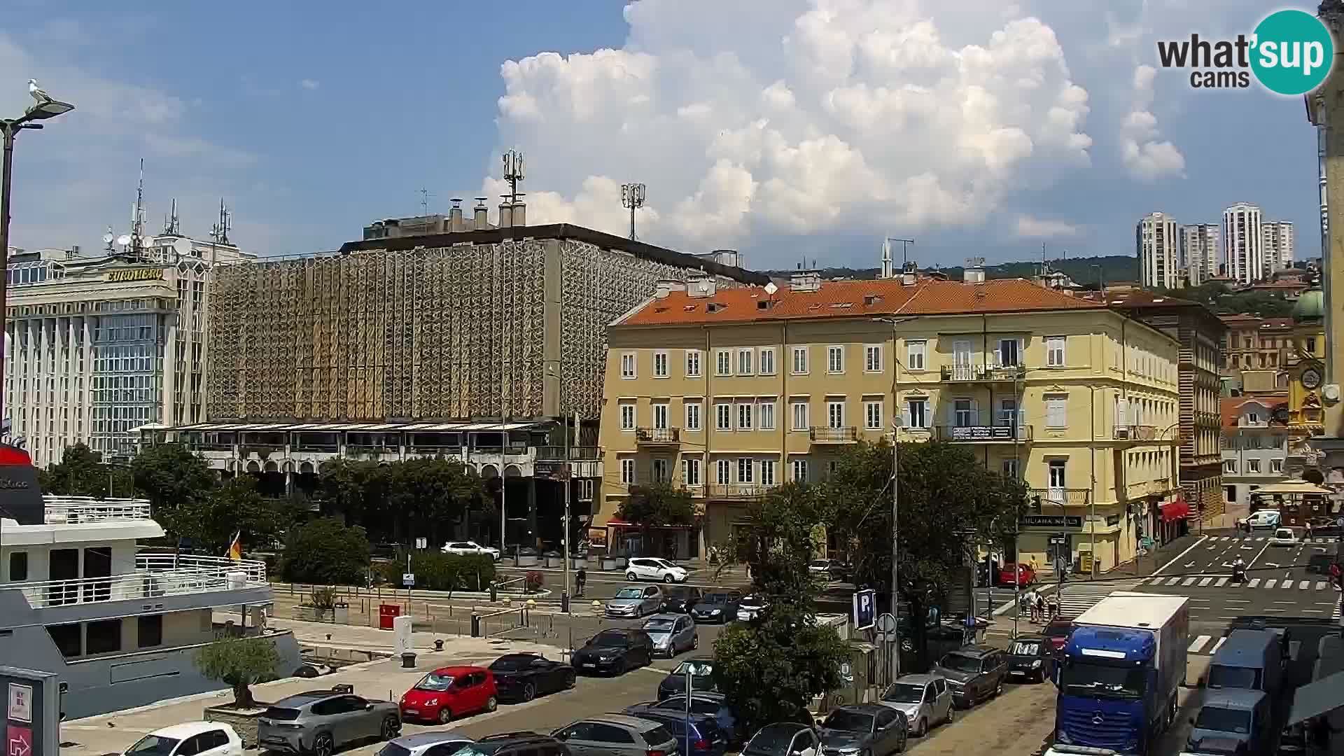 La Riva et Marina à Rijeka – Live Webcam Croatie