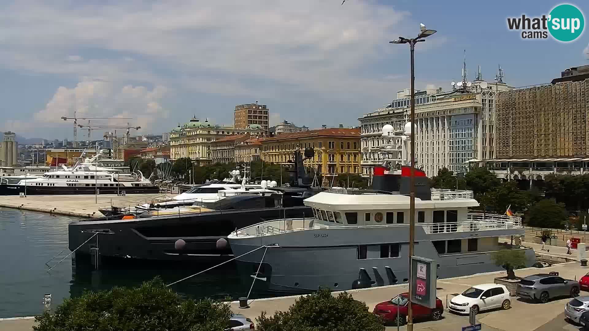 La Riva et Marina à Rijeka – Live Webcam Croatie