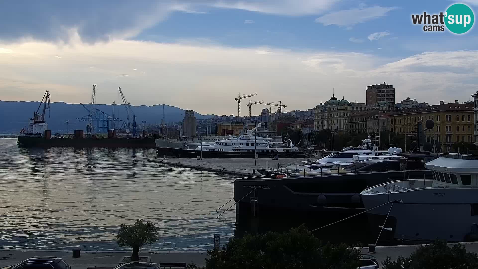 La Riva e la Marina a Rijeka (Fiume) – Live Webcam Croazia