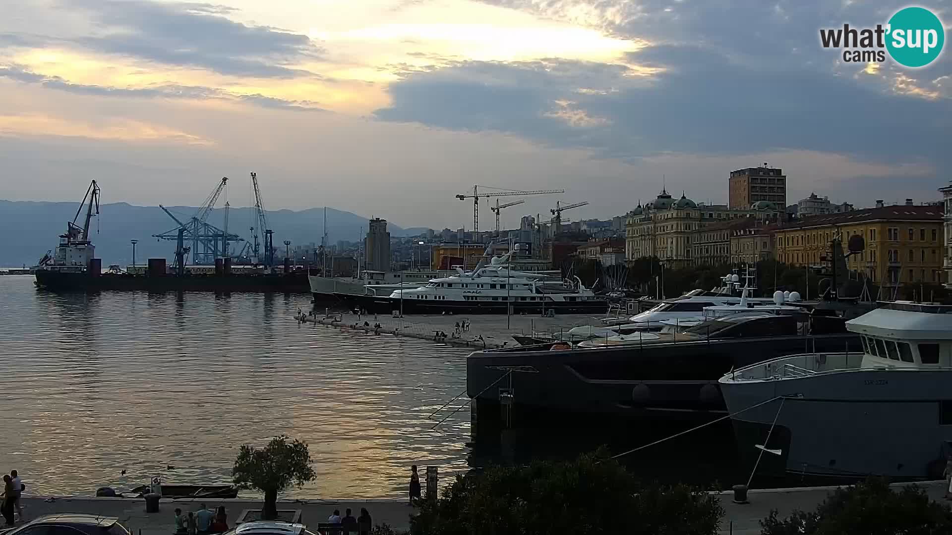 The Riva and Marina in Rijeka – Live Webcam Croatia