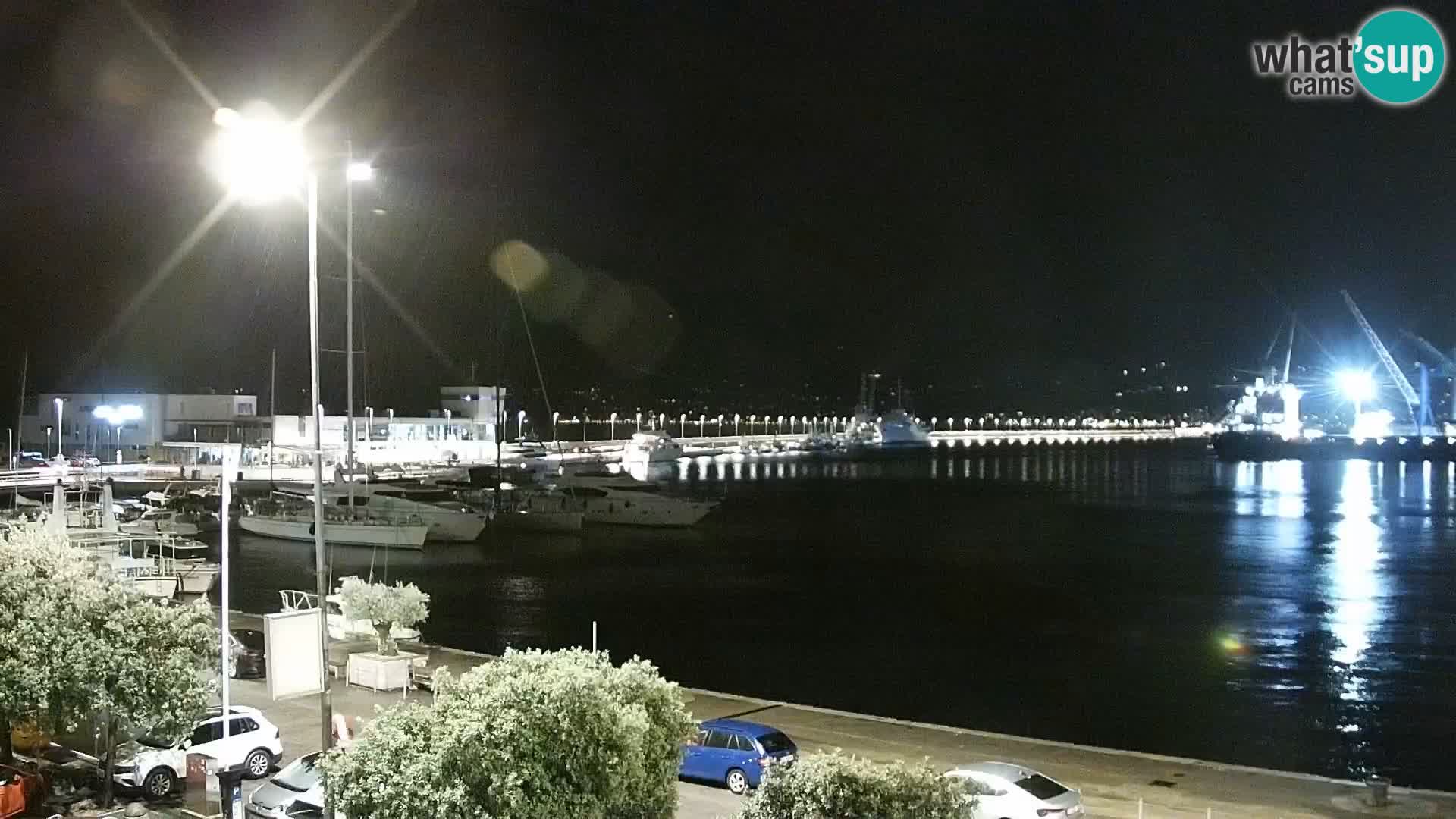 La Riva y Marina en Rijeka – Webcam en vivo Croacia