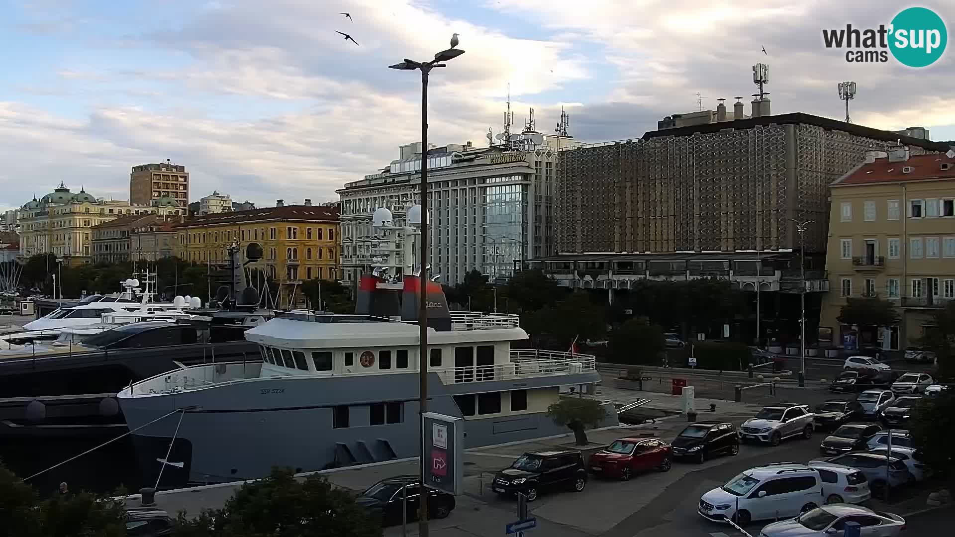 Die Riva und Marina in Rijeka – Live Webcam Kroatien