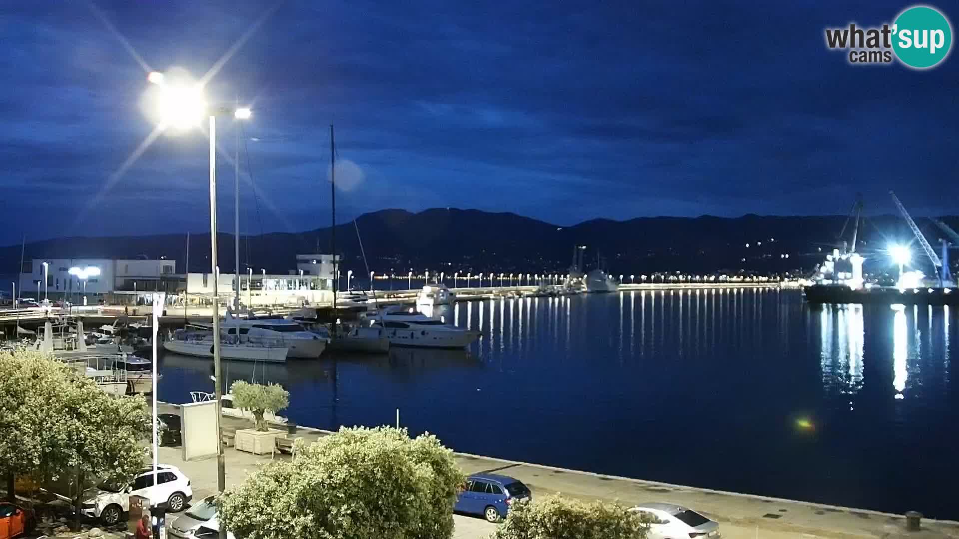 La Riva e la Marina a Rijeka (Fiume) – Live Webcam Croazia
