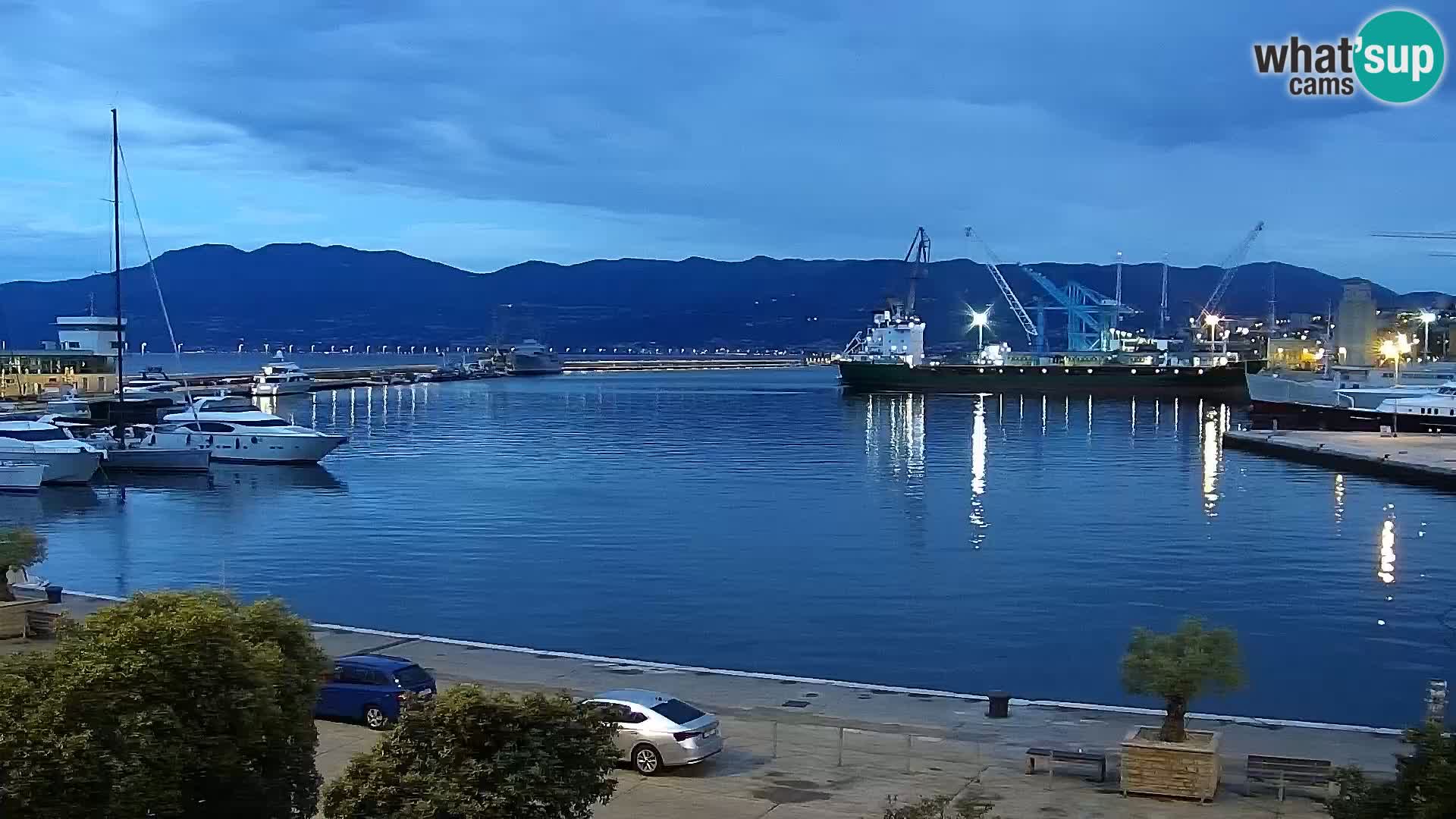 Die Riva und Marina in Rijeka – Live Webcam Kroatien
