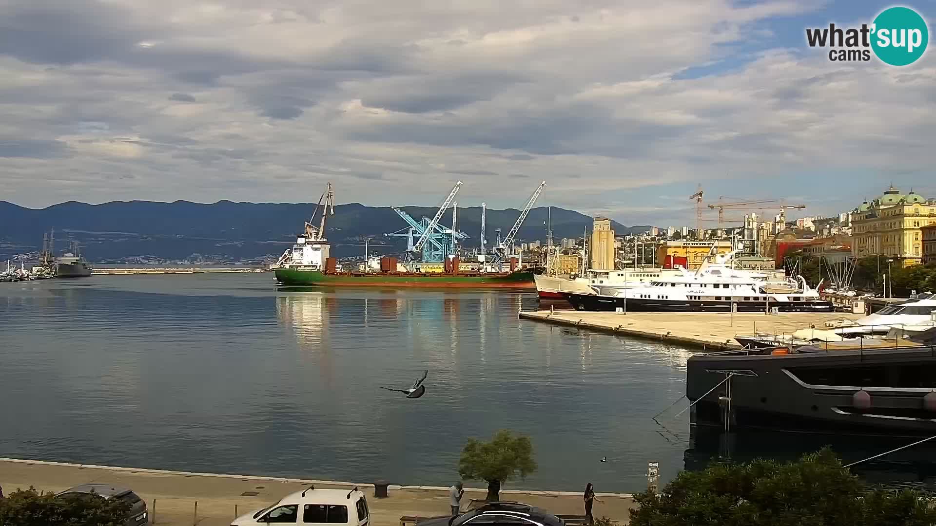 Die Riva und Marina in Rijeka – Live Webcam Kroatien