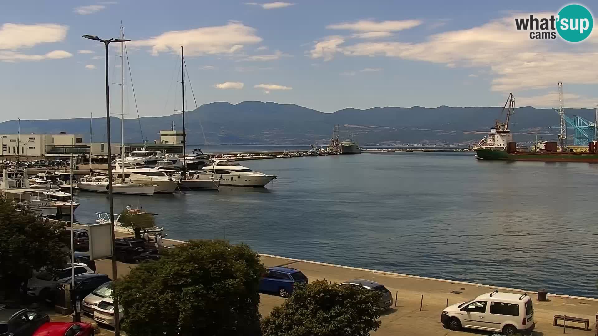 La Riva y Marina en Rijeka – Webcam en vivo Croacia