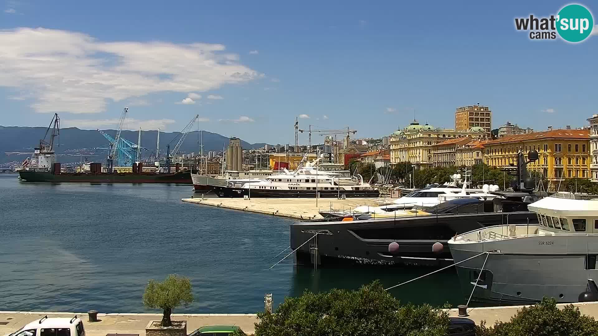 Die Riva und Marina in Rijeka – Live Webcam Kroatien