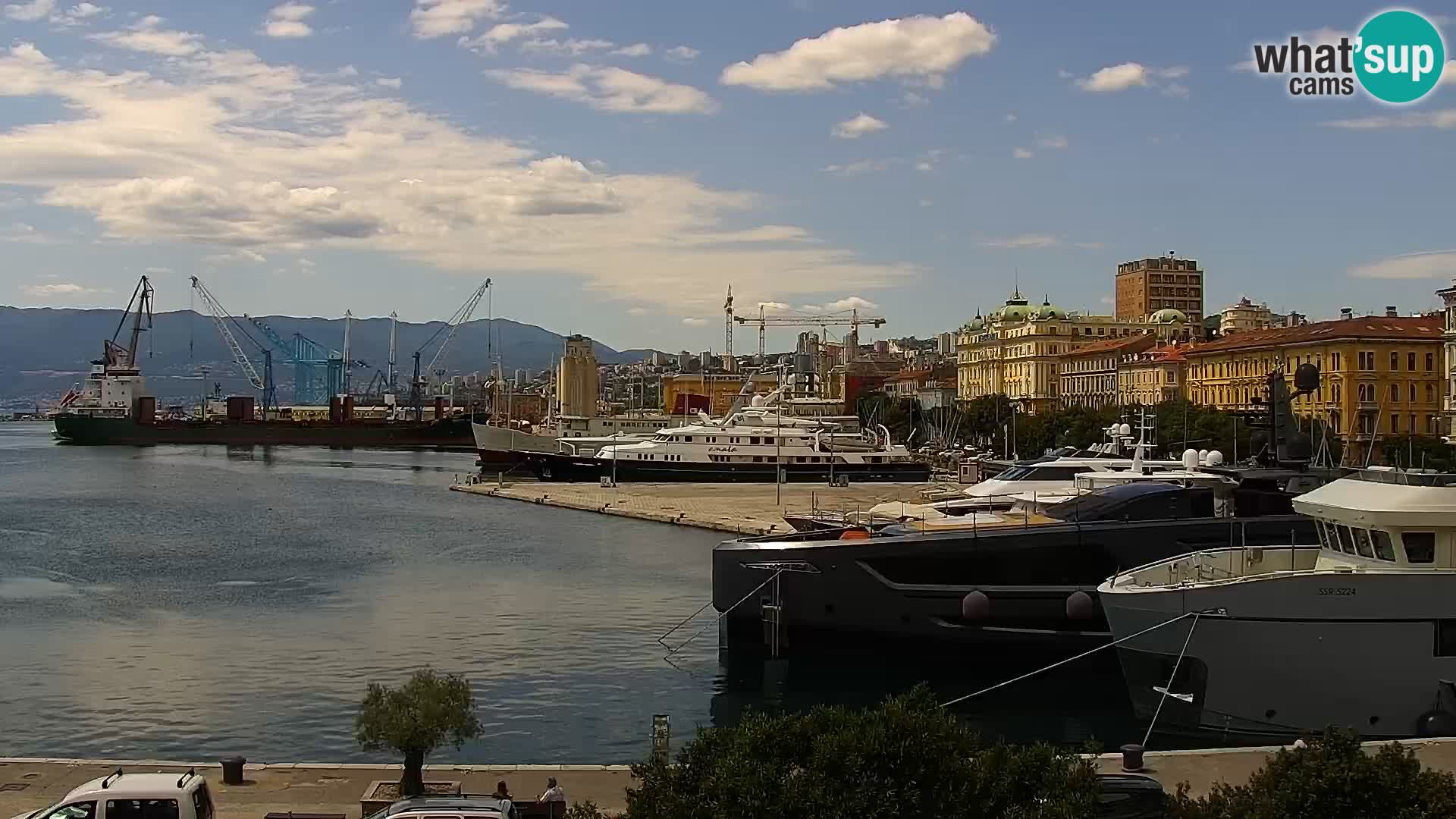 Die Riva und Marina in Rijeka – Live Webcam Kroatien