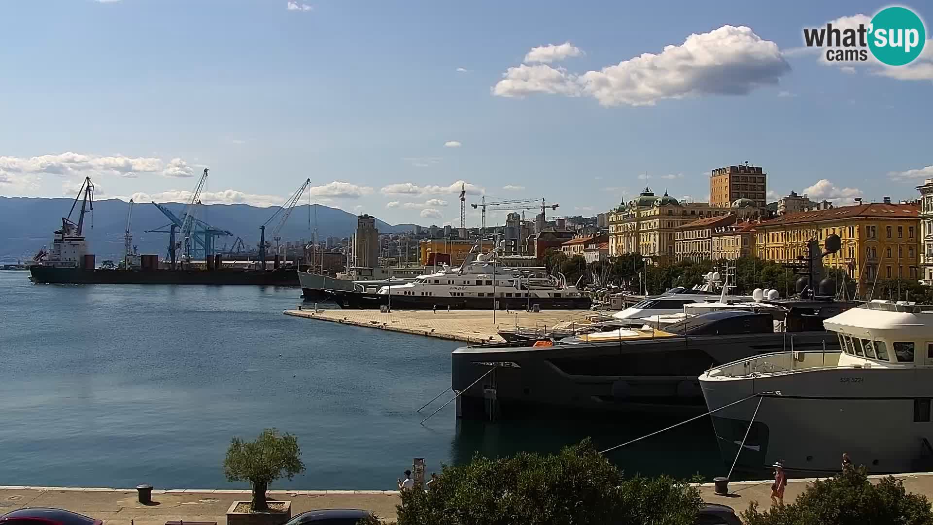 Die Riva und Marina in Rijeka – Live Webcam Kroatien