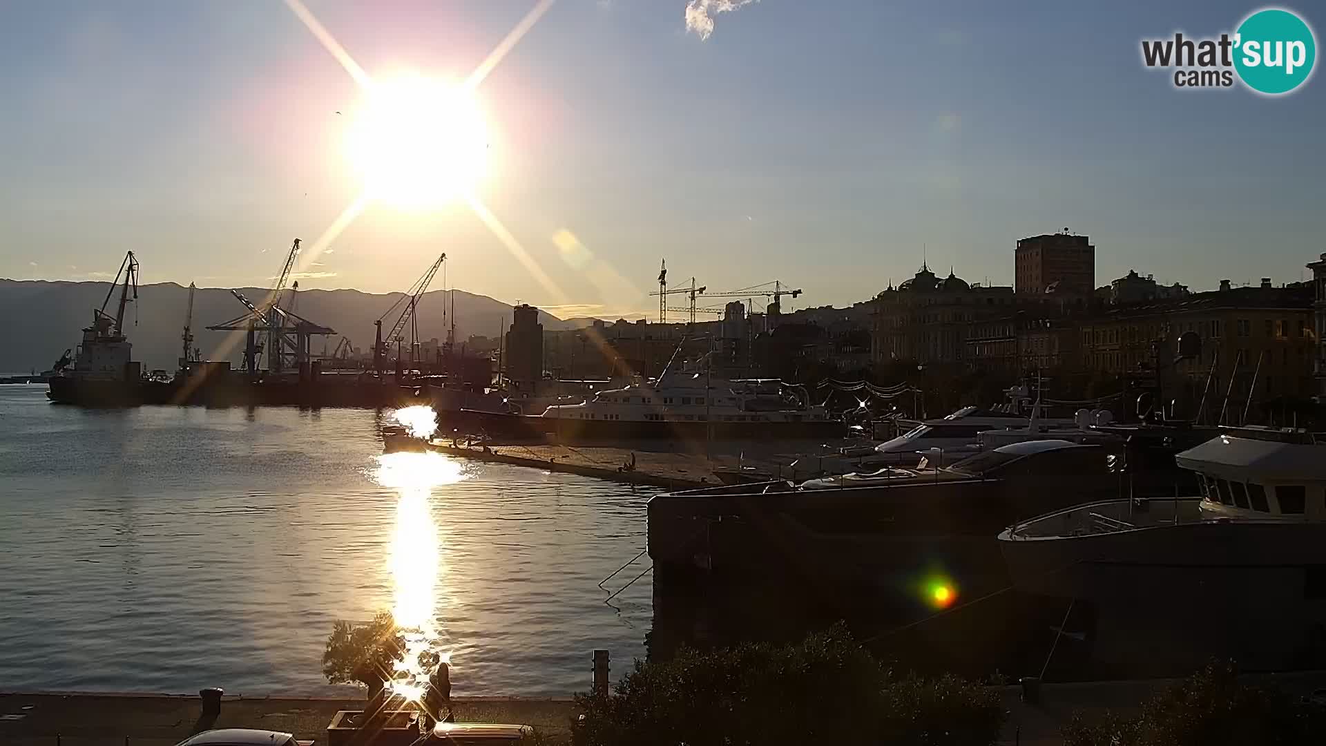 La Riva et Marina à Rijeka – Live Webcam Croatie