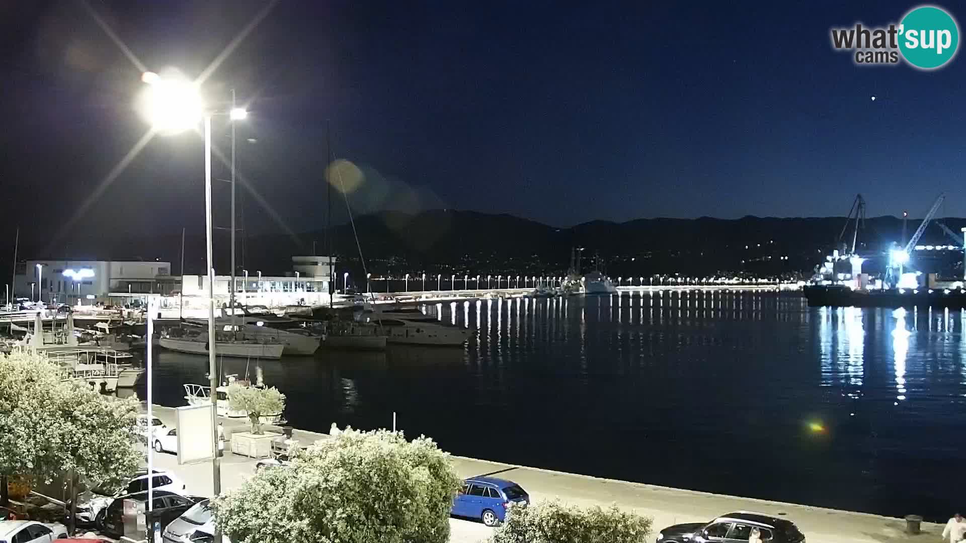 La Riva e la Marina a Rijeka (Fiume) – Live Webcam Croazia