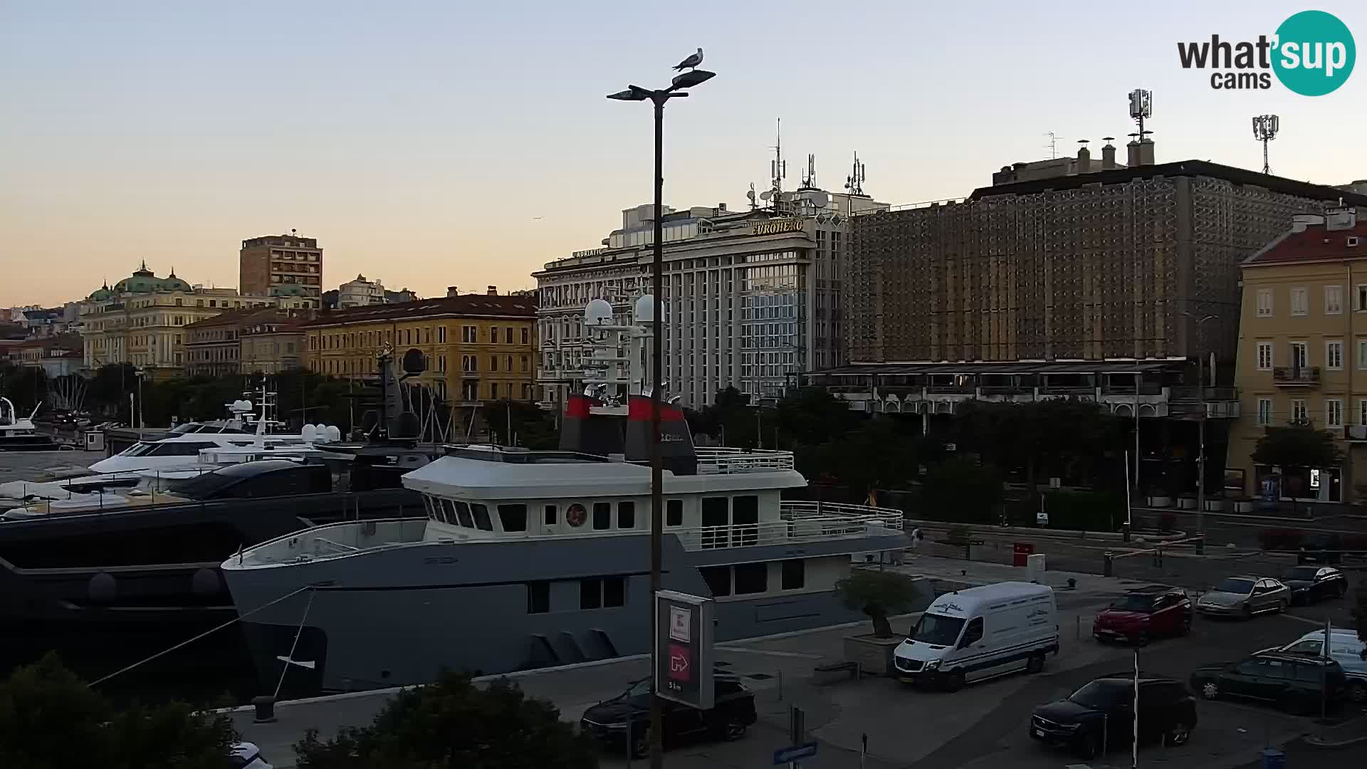 The Riva and Marina in Rijeka – Live Webcam Croatia