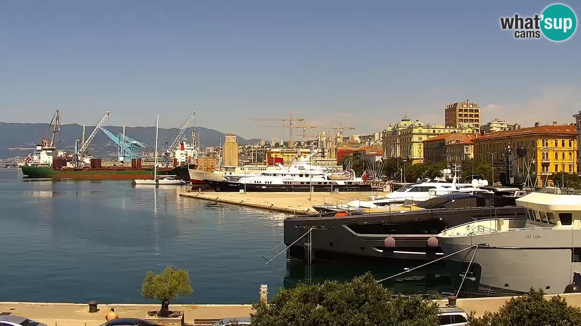 La Riva y Marina en Rijeka – Webcam en vivo Croacia