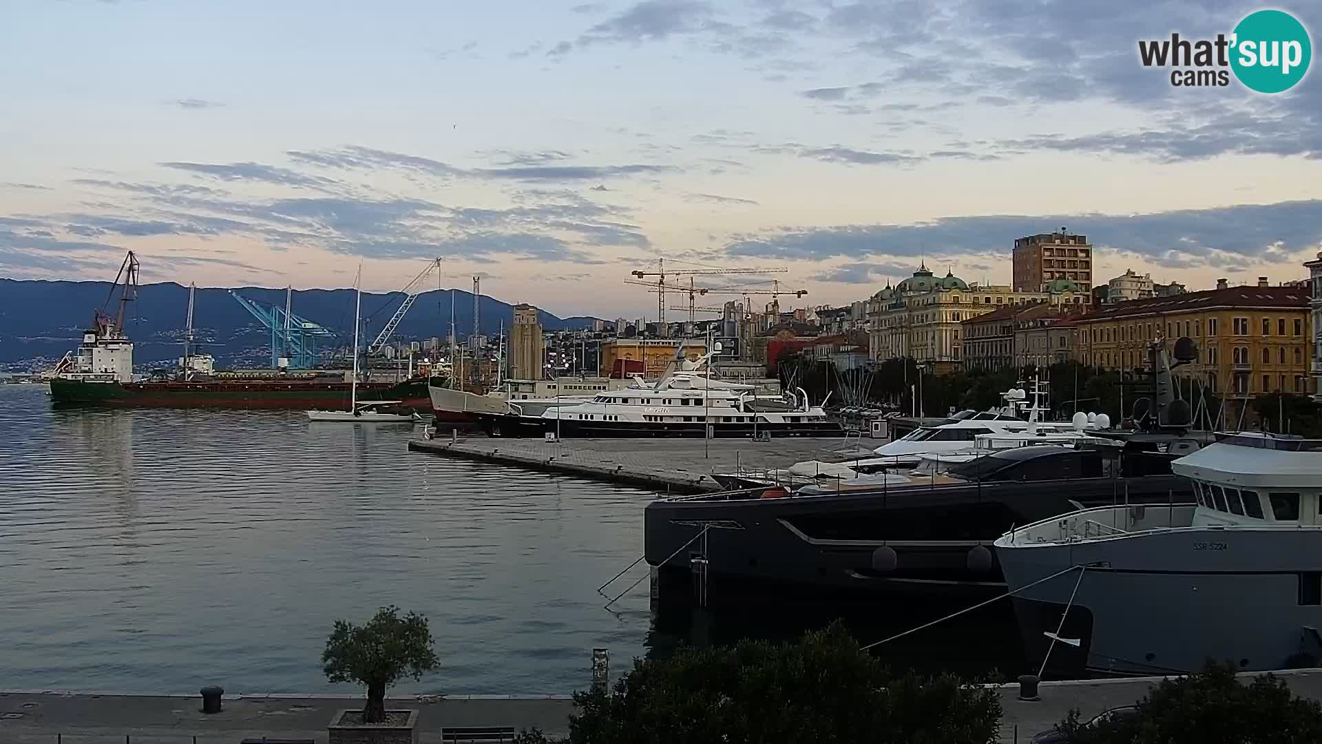 Die Riva und Marina in Rijeka – Live Webcam Kroatien