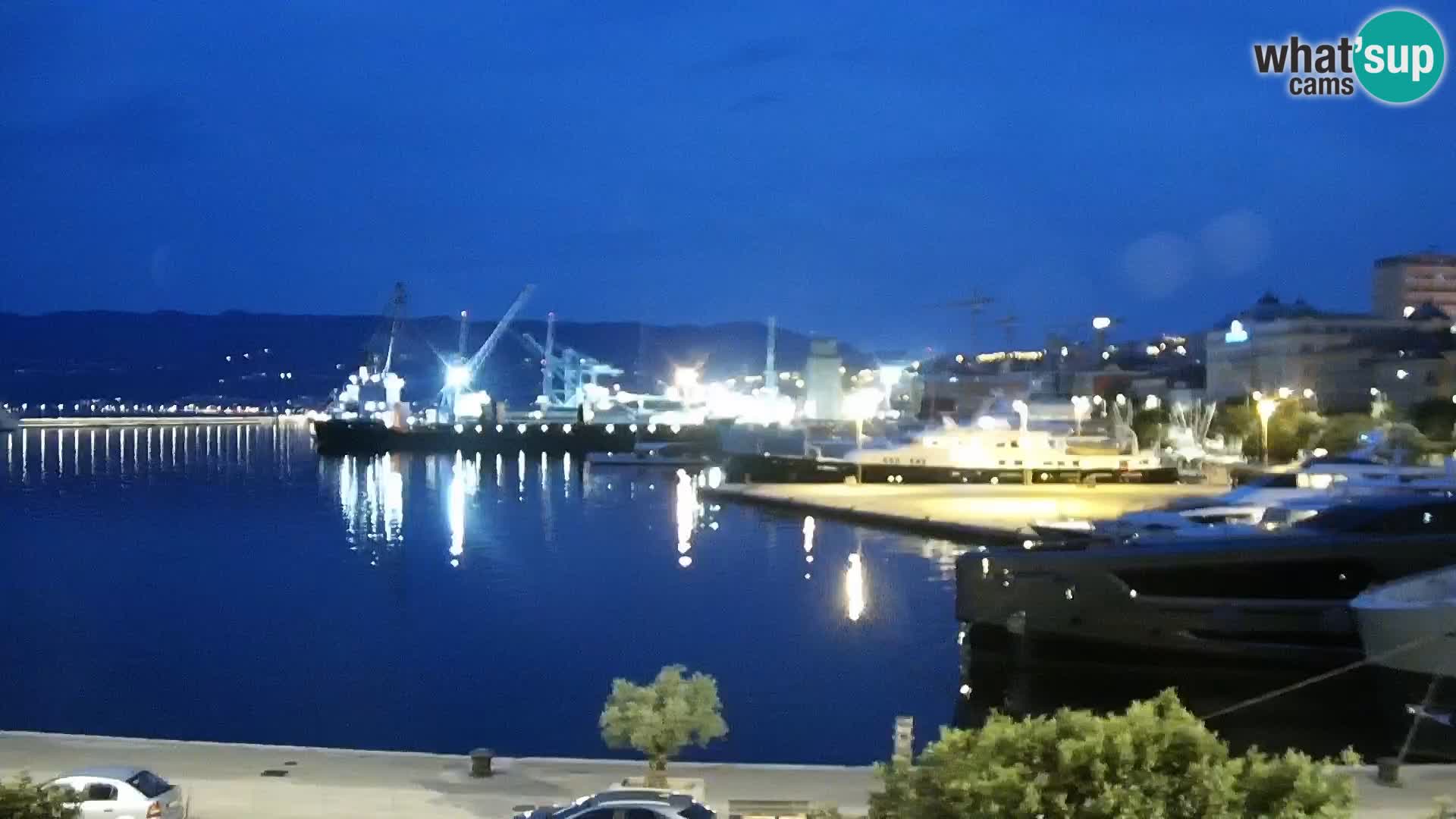 La Riva y Marina en Rijeka – Webcam en vivo Croacia
