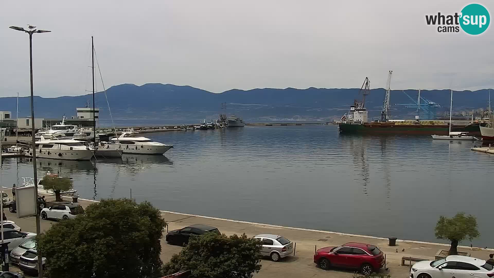 Riva in Marina v Reki – Spletna kamera v živo Hrvaška