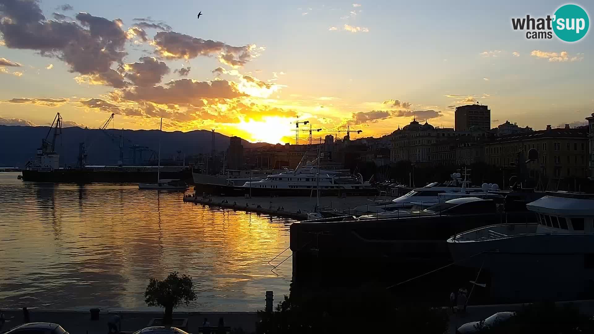 Die Riva und Marina in Rijeka – Live Webcam Kroatien