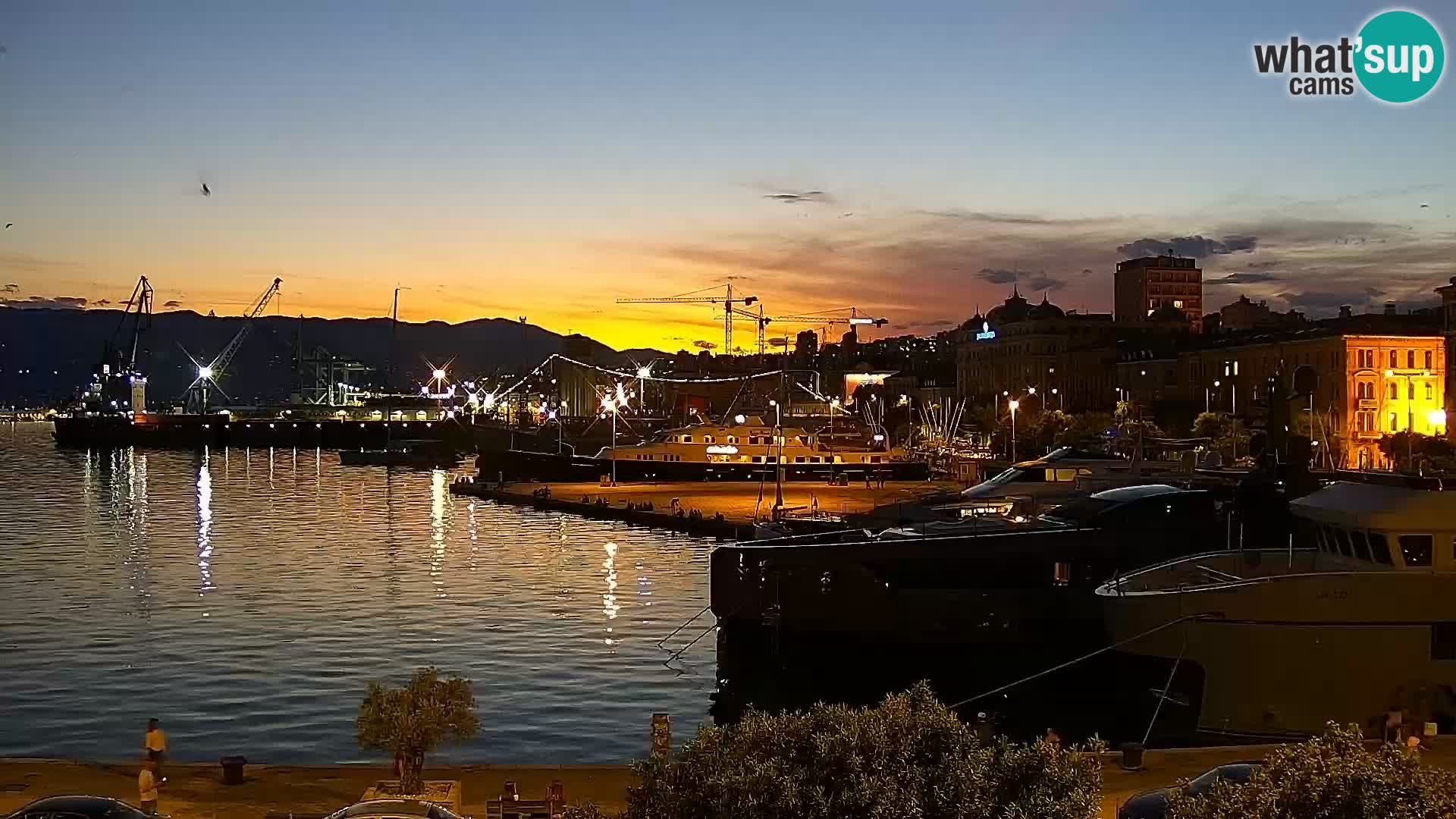 La Riva et Marina à Rijeka – Live Webcam Croatie