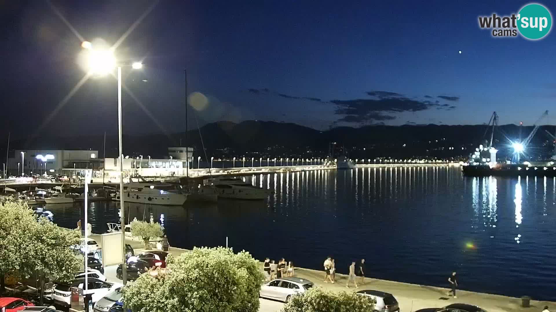 Die Riva und Marina in Rijeka – Live Webcam Kroatien