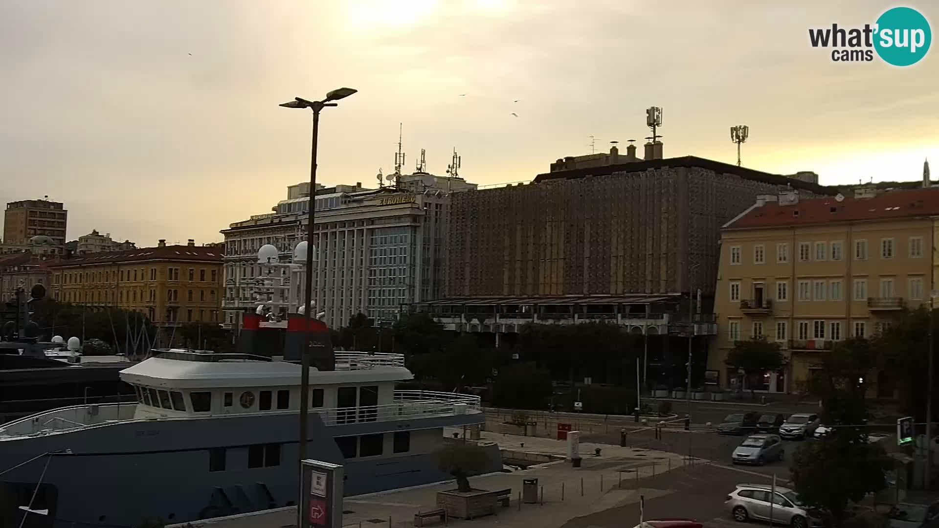 The Riva and Marina in Rijeka – Live Webcam Croatia
