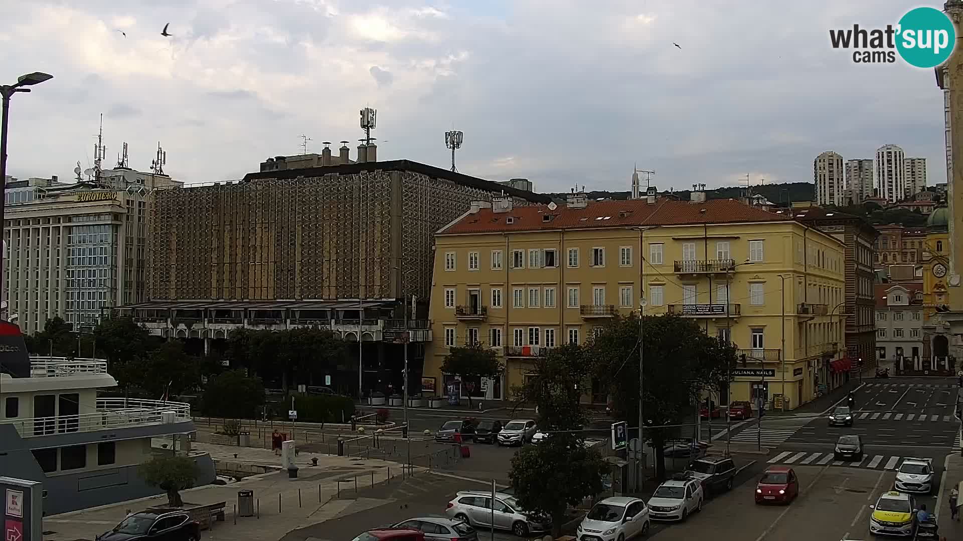 La Riva et Marina à Rijeka – Live Webcam Croatie