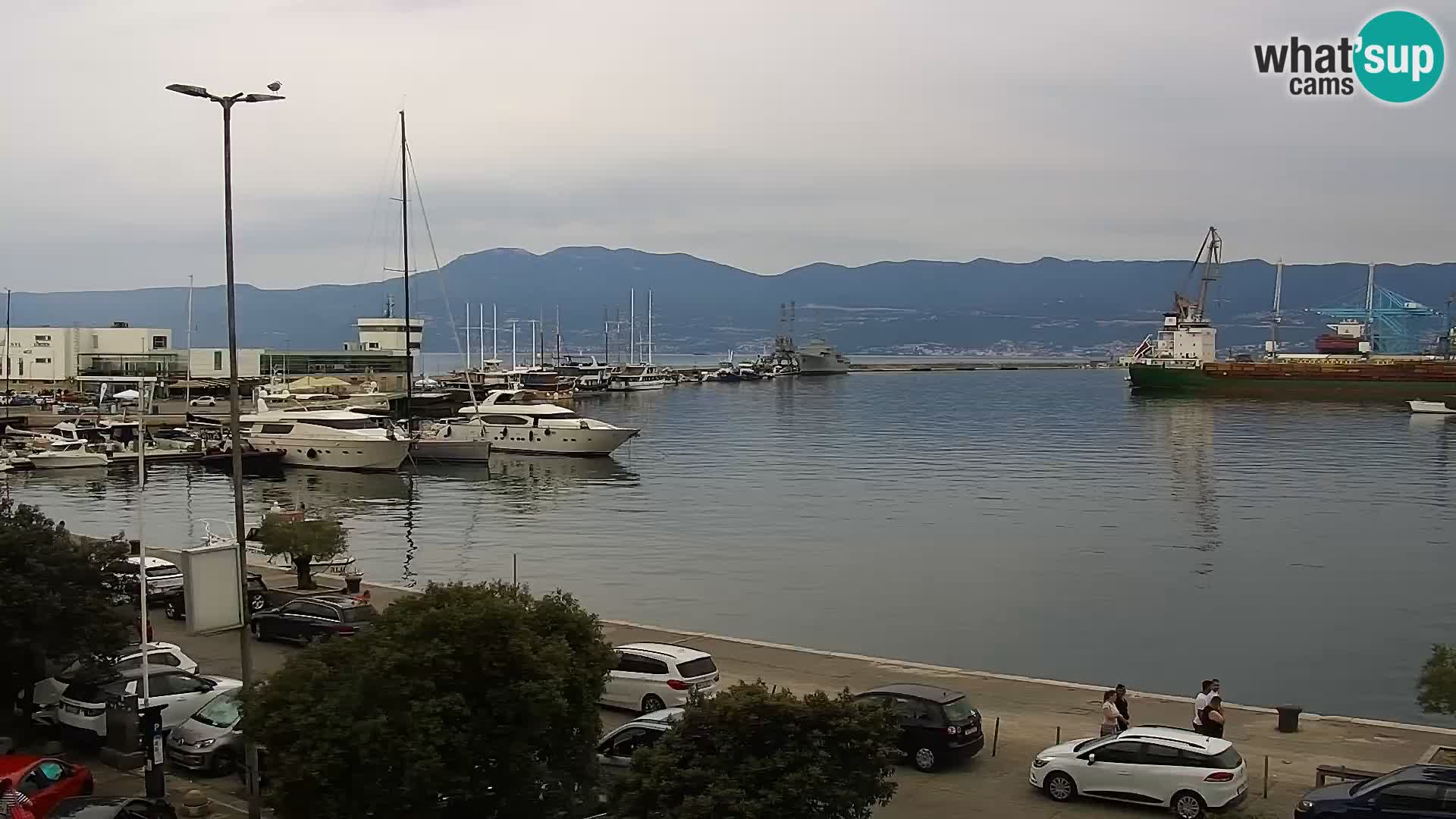 La Riva y Marina en Rijeka – Webcam en vivo Croacia