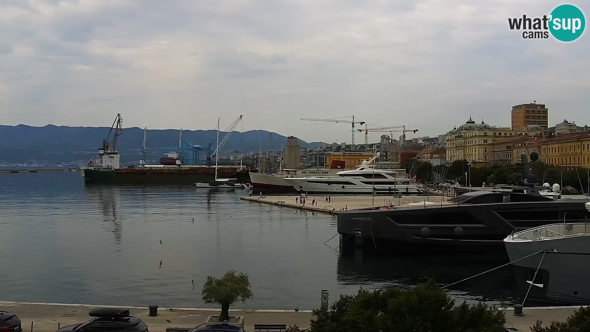La Riva y Marina en Rijeka – Webcam en vivo Croacia