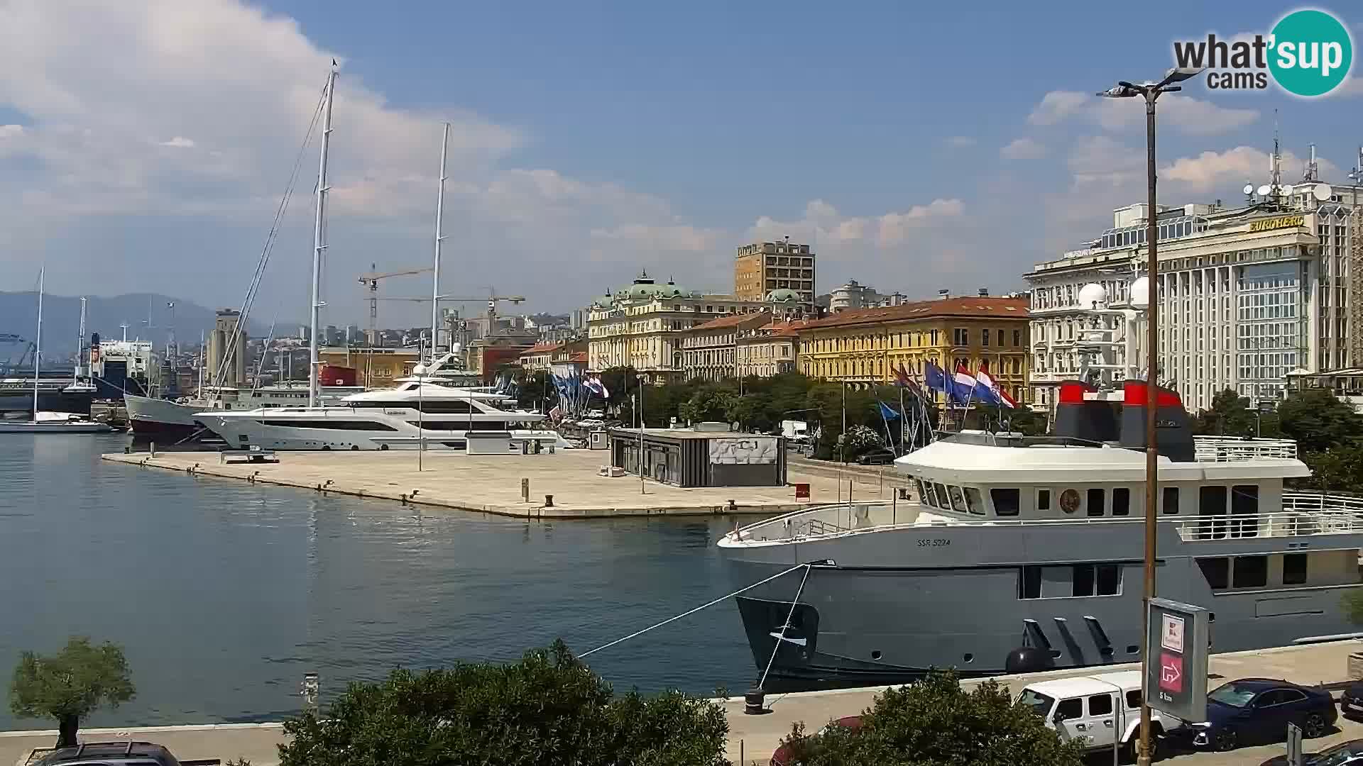 La Riva e la Marina a Rijeka (Fiume) – Live Webcam Croazia
