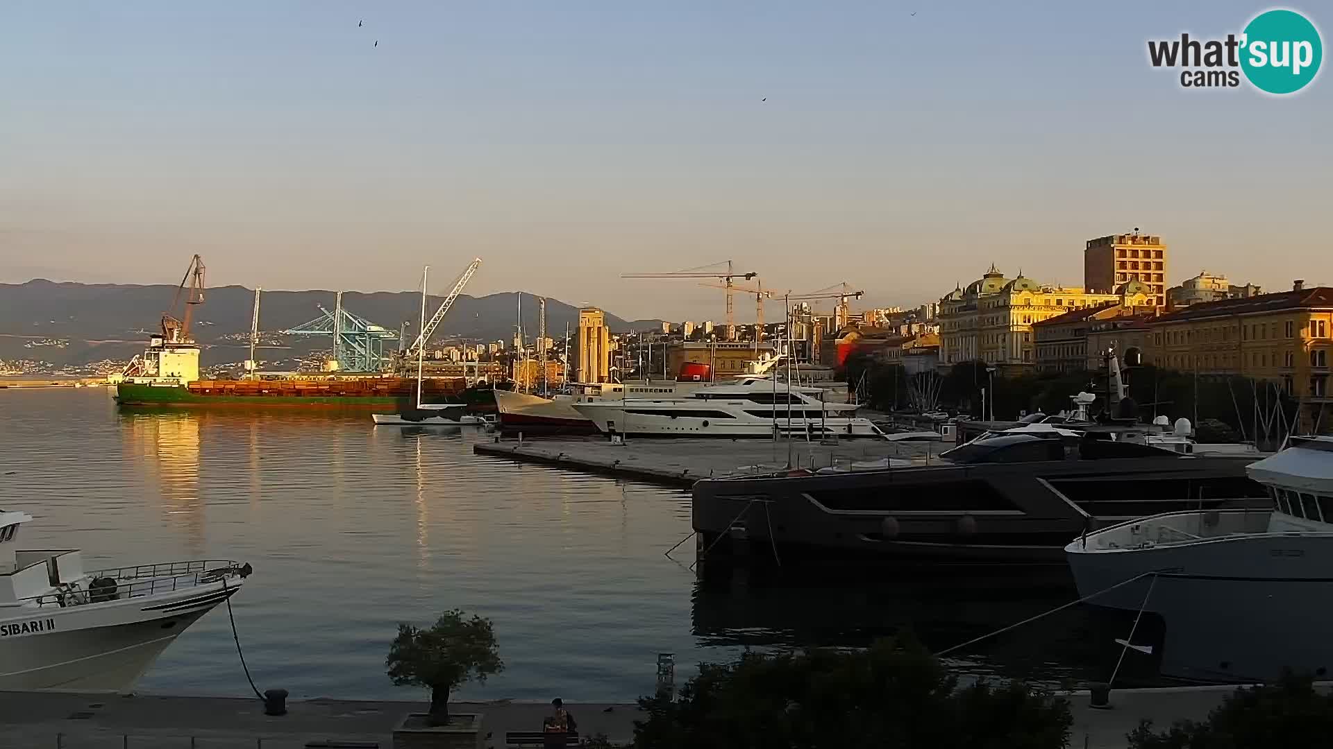 La Riva y Marina en Rijeka – Webcam en vivo Croacia