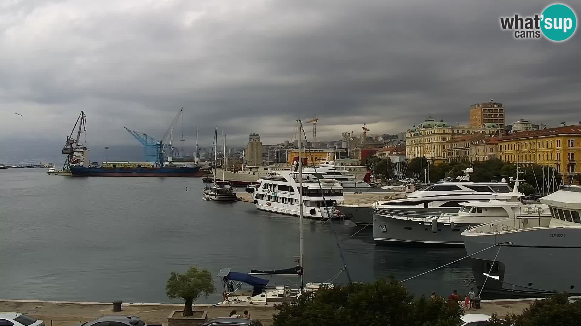 La Riva et Marina à Rijeka – Live Webcam Croatie