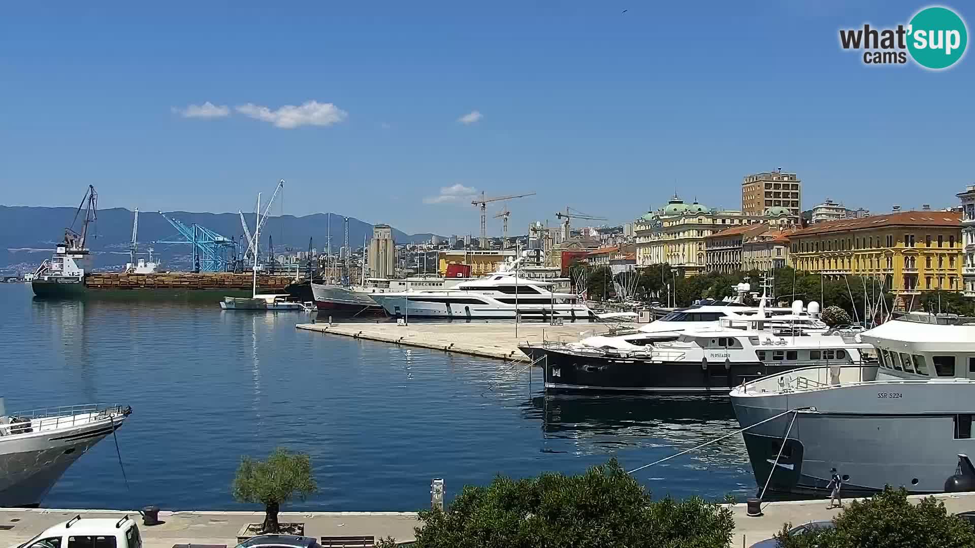 La Riva et Marina à Rijeka – Live Webcam Croatie