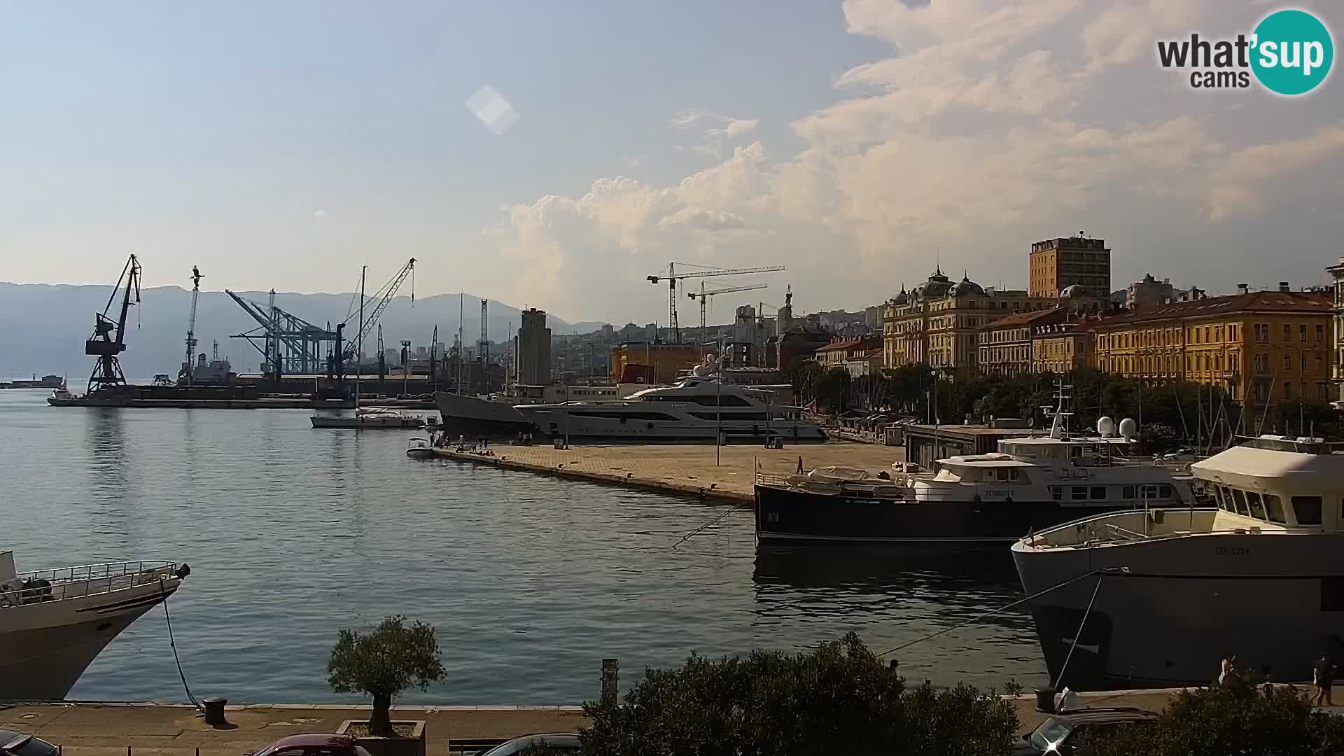 La Riva y Marina en Rijeka – Webcam en vivo Croacia