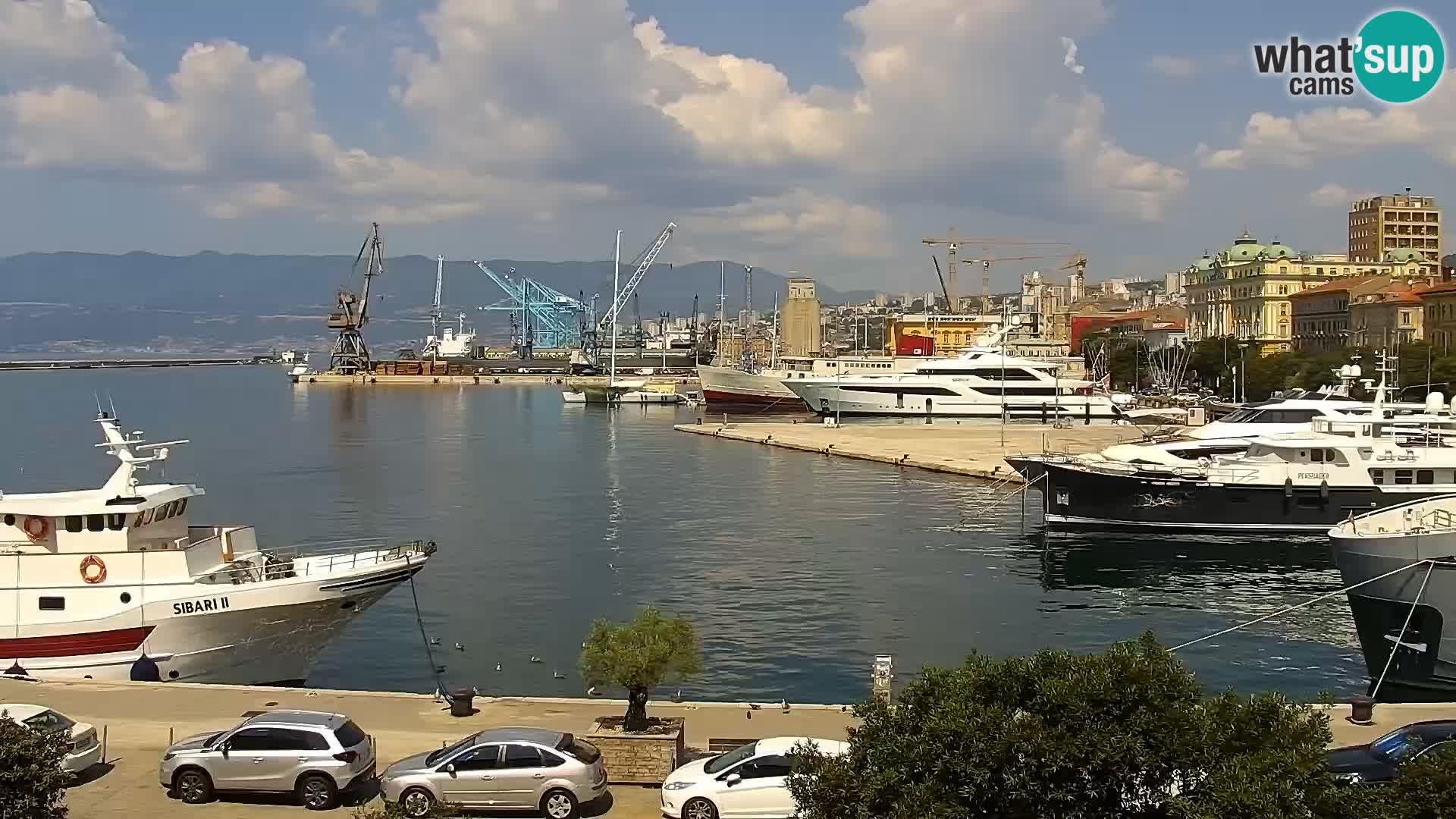La Riva et Marina à Rijeka – Live Webcam Croatie