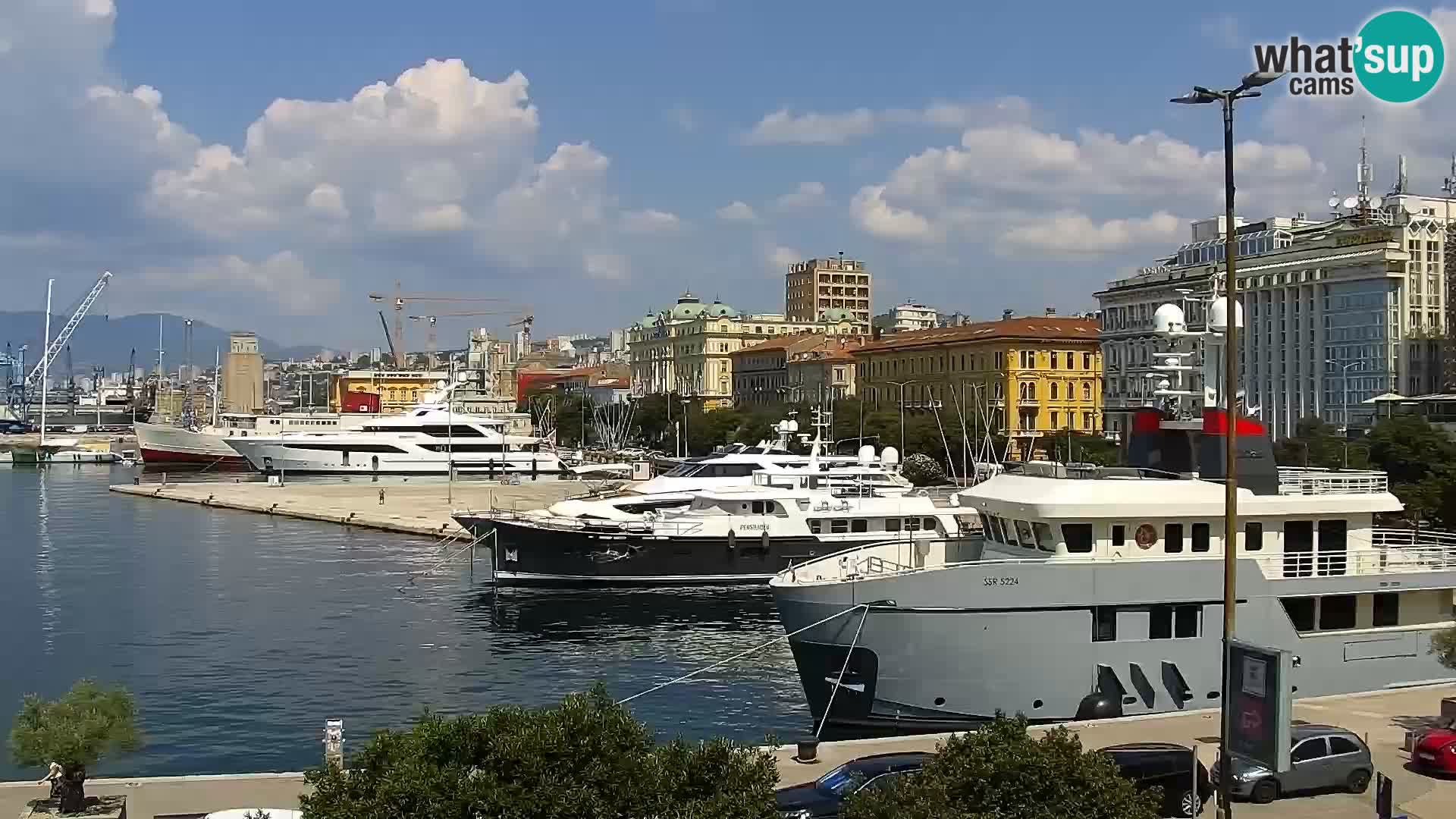 La Riva y Marina en Rijeka – Webcam en vivo Croacia