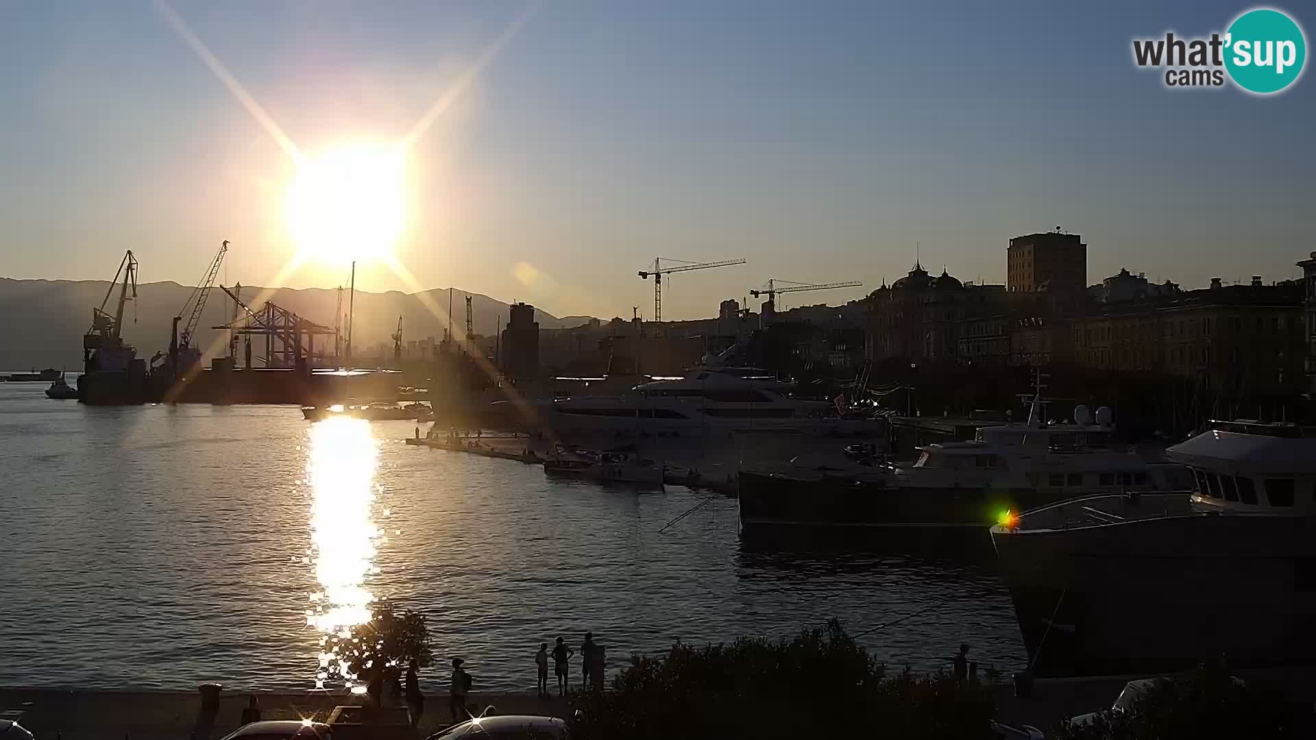 The Riva and Marina in Rijeka  – Live Webcam Croatia