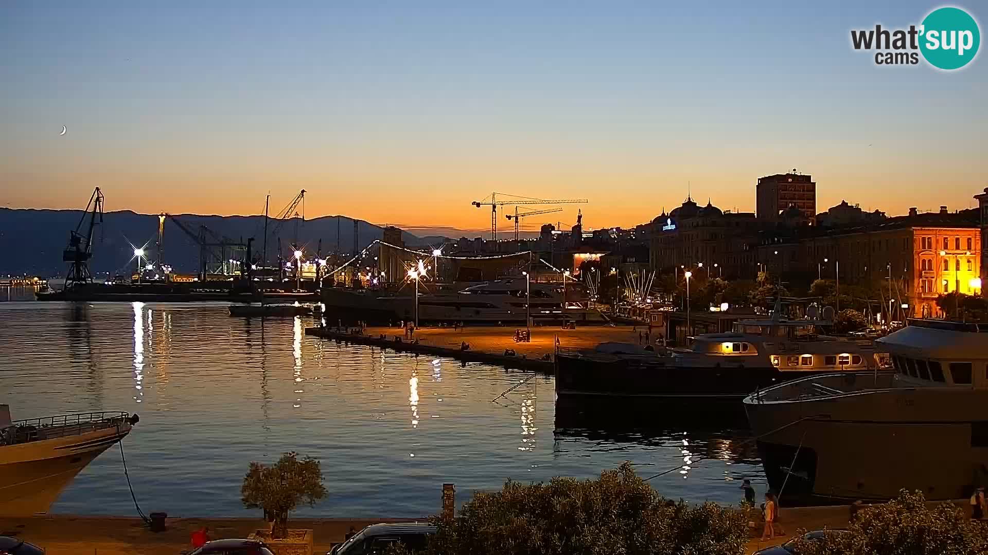 La Riva e la Marina a Rijeka (Fiume) – Live Webcam Croazia