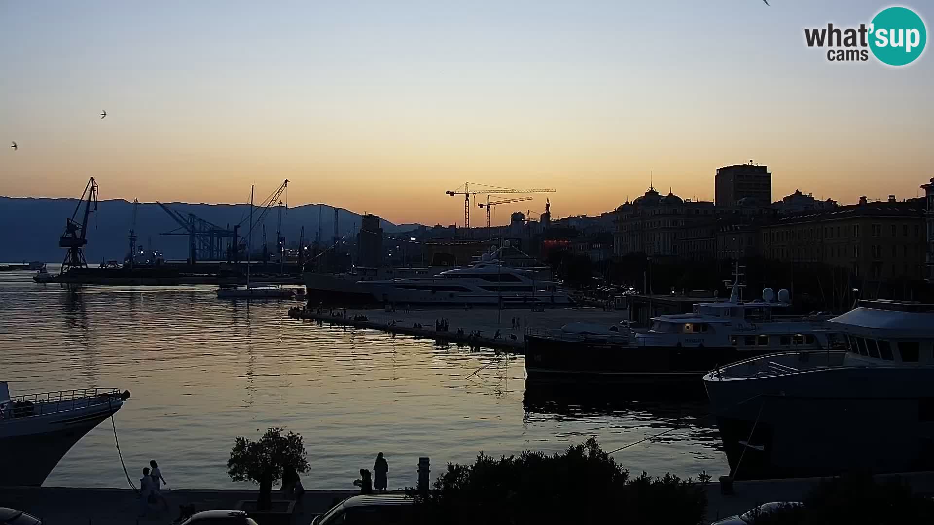 La Riva et Marina à Rijeka – Live Webcam Croatie