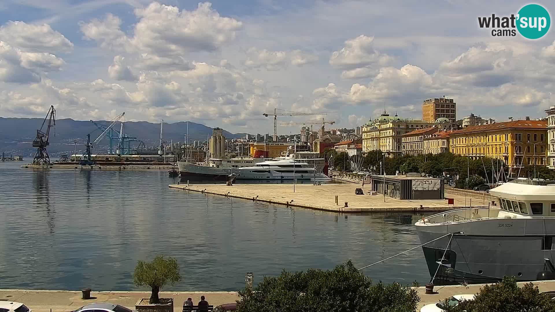The Riva and Marina in Rijeka  – Live Webcam Croatia